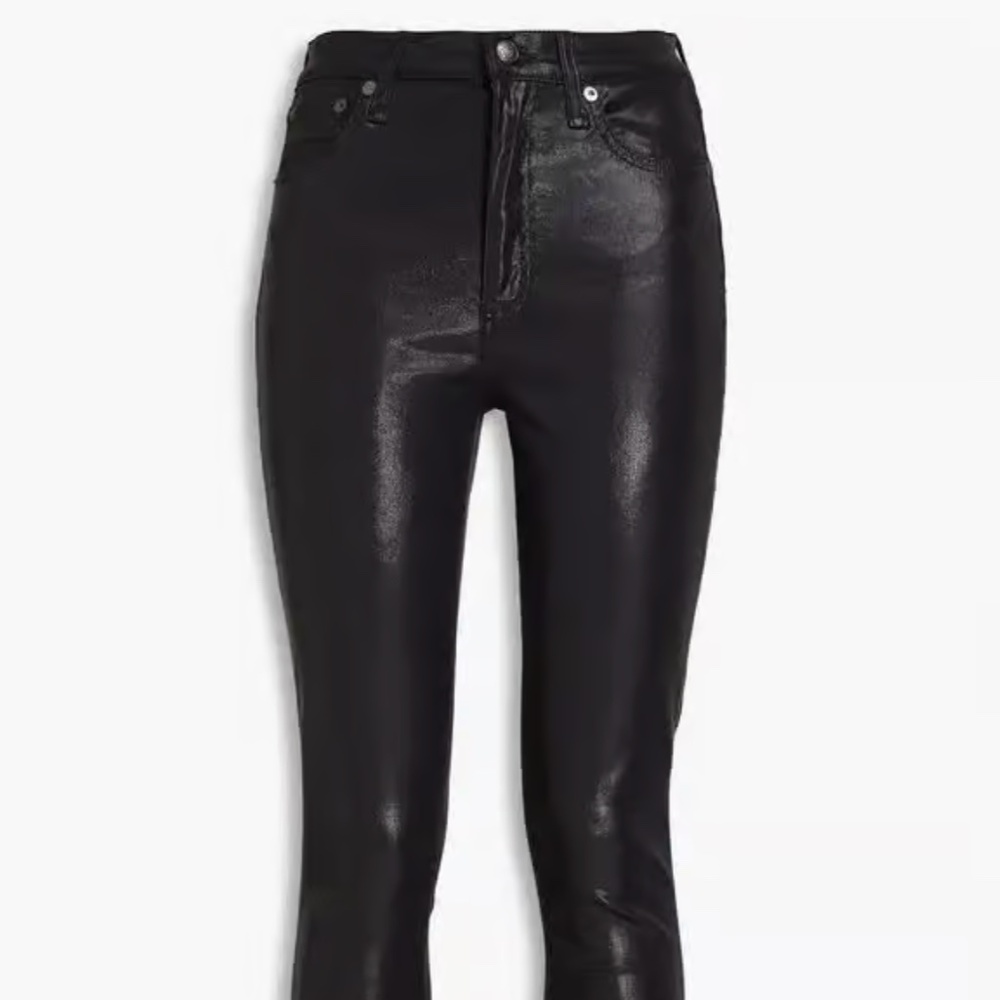 NWT Rag & Bone High-Rise Skinny Jeans - Coated Black (28)